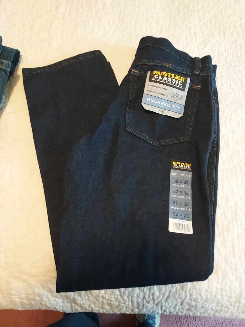 NEW Rustler Jeans Classic Relaxed Fit 32 X 32 Dark Blue - New with tags Heavywgh